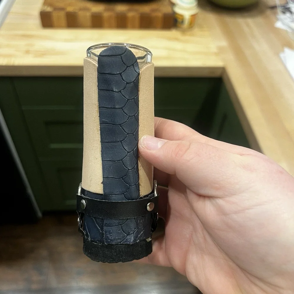 Unique Leather Boot Shot Glasses, Set Of 2, San‎ Antonio, Texas - Made In Mexico